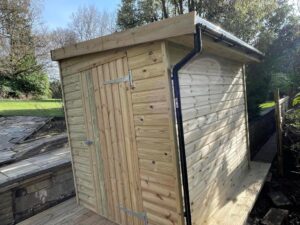 Bespoke shed constructed
