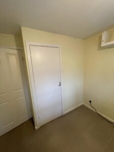 Boiler cupboard changed into sliding door wardrobe before