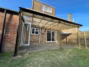 Lean to pergola after